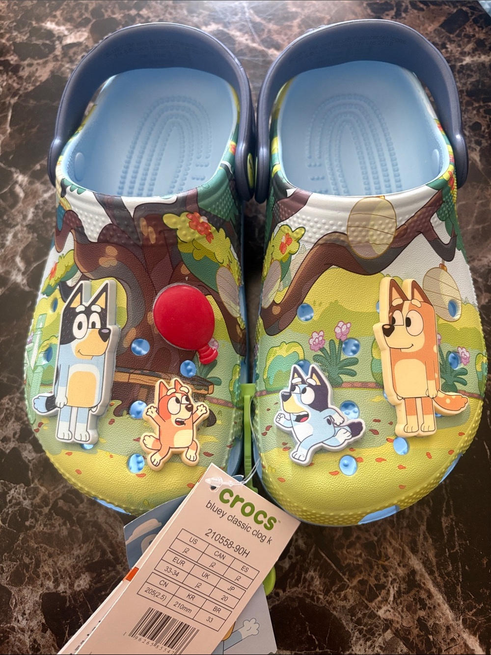 CROCS Bluey Classic Clog in Light Blue and Green